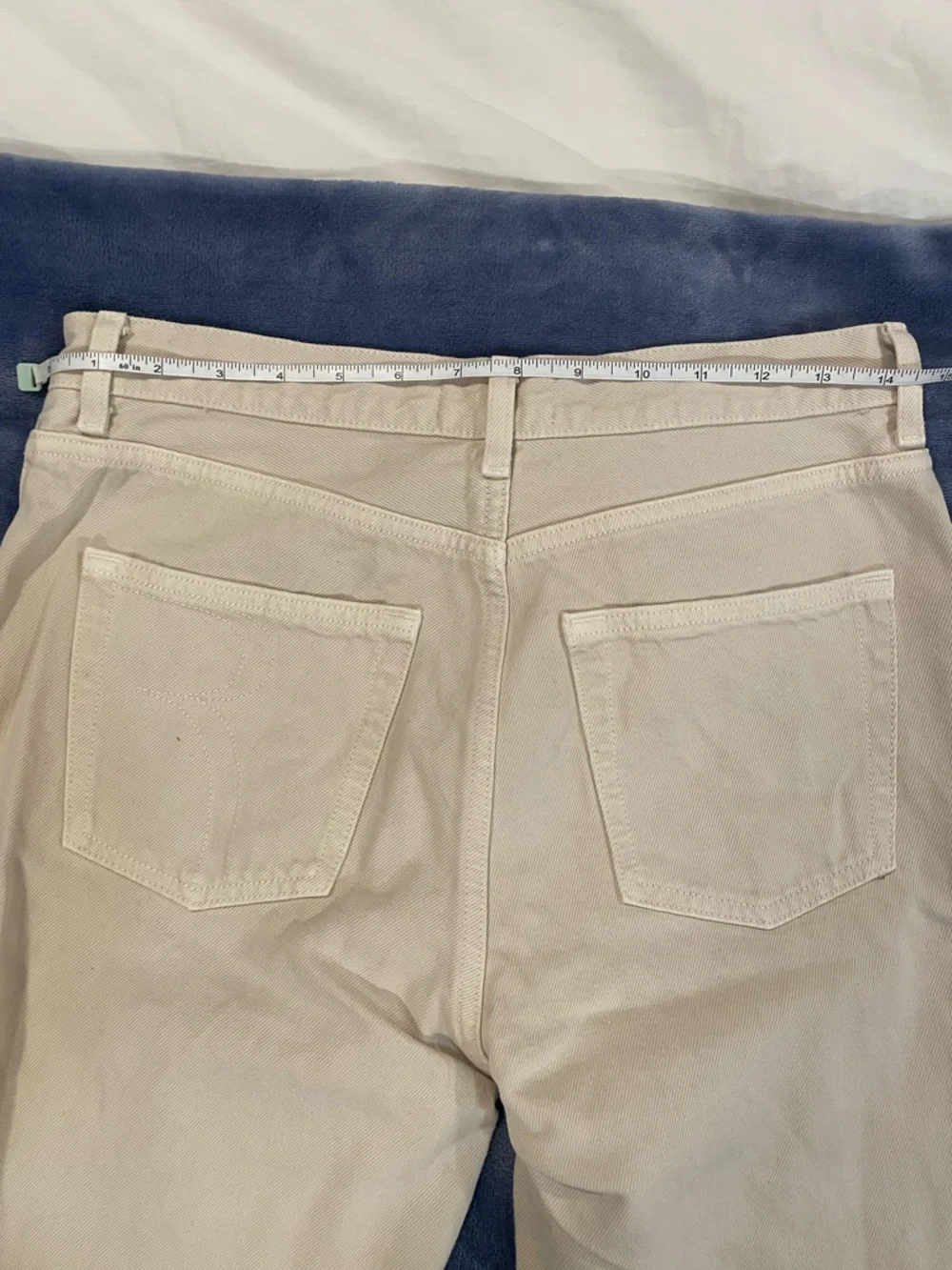 Rouje Straight Leg Jeans in Beige - Picture 5 of 7